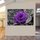 Tableau Abstrait Floral Violet Rose Toile ART Mural Imprimé Sans Cadre – image 1 sur 4