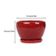 thumbnail image 2 of Bewildely Maceta de cerámica con bandeja separada Maceta Soporte esmaltado Agujero de drenaje Transpirable para la decoración de la sala de Jardín y Patio Glaseado de flor roja, 2 of 6