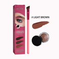thumbnail image 1 of Cepillo de cejas multifuncional Bevel Wild Eyebrow Eyeshadow Contour Makeup Brush Cepillo de cejas portátil Crema para cejas Suit - Marrón claro | 32820, 1 of 3