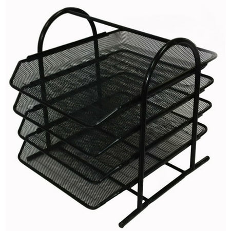 UPC 025719931841 product image for Buddy Products Mesh 4 Tier Letter Tray | upcitemdb.com