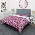 thumbnail image 3 of Designart 'Pink Leopard Pattern ' Mid-Century Modern Duvet Cover Set, 3 of 4