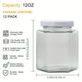 thumbnail image 3 of HLONK 12pcs 12 Oz Glass Jars With Silver Lids  Mason Jars For Gifts  Crafts  Wedding  Spice  Extra Tags String, 3 of 3