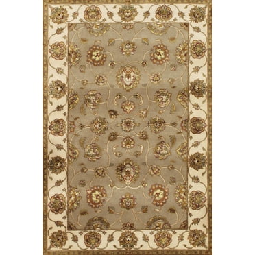 Pasargad Home Agra Collection Hand-Knotted Silk & Wool Area Rug- 4' 1" X 6' 2"