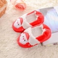 thumbnail image 5 of Karoyedx Slippers for Girls Toddler Boys Girls Unisex Cute Soft Crib Shoes Christmas Toddler Kid Shoes Children's Cotton Slippers Red Size,9.5, 5 of 6