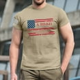 thumbnail image 4 of GIPQJK Graphic T Shirts for Men Usa Flag Tee Red White Blue Star Stripes Tops Crew Neck T-Shirts Big and Tall American Flag Print Patriotic Short Sleeve T Shirts Tops,Khaki 3XL, 4 of 5