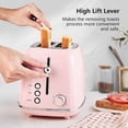 thumbnail image 6 of 2 Slice Toaster Retro Stainless Steel with Bagel, Cancel, and Defrost Functions, 6 Bread Shade Settings, Extra Wide Slots and Removable Crumb Tray, Cream, 6 of 10