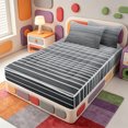 thumbnail image 2 of Erosebridal Abstract Geometric Lines Zipper Twin Comforter Sets with Fitted Sheet and 2 Pillowcases,Mid-Century Stripes Zipper Bedding Set,Black Reversible,4 Pieces, 2 of 7