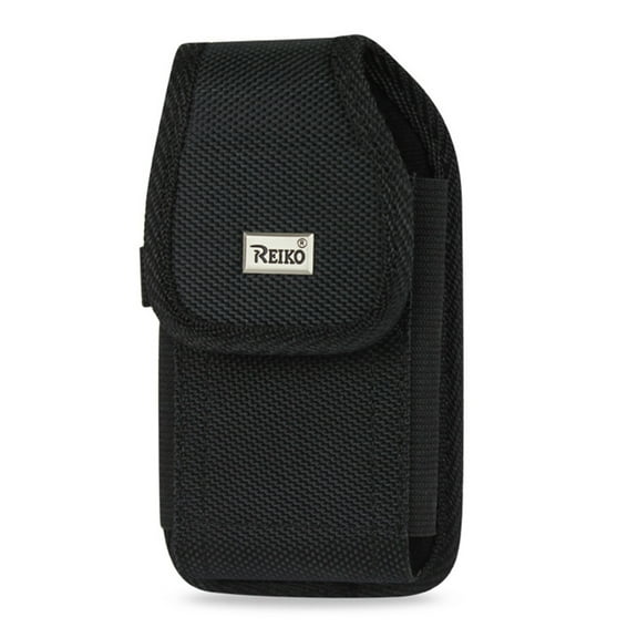 VERTICAL RUGGED POUCH IPHONE 6/ 6S 4.7INCH PLUS BLACK WITH METAL BELT CLIP VELCRO (5.84X3.04X0.67 INCHES)