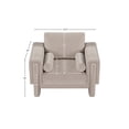 thumbnail image 2 of Meridian Furniture Madeline Beige Chenille Fabric Chair, 2 of 15