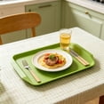 thumbnail image 4 of Plastic Fast Food Tray, 16.9In X 11.8In Restaurant Serving Trays with Handles, Rectangular Cafeteria Tray for Coffee, Parties, Lunch Table, Kitchen, Non Skid, 4 of 6