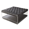 thumbnail image 5 of Inspired Home Morelli Linen Oversized Tufted Ottoman Clear Acrylic Feet, 5 of 7