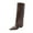 Brown, variant on XUNKUSGA Knee High Boots Fashion Fold Over Boots for Women Solid Color Pointed Toe Shark Tall Boots Wide Calf Chunky Low Heels Long Boots with Side Zipper 5.5-9 Brown
