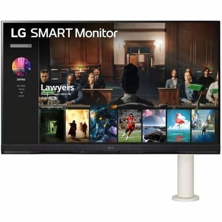 UPC: 0195174045015 | LG UltraFine 31.5  4K UHD Smart LED Monitor – 32  Class – Vertical Alignment (VA) – Edge LED Backlight – 3840 x 2160 – 1.07 Billion Colors – 250 Nit – 5 ms – 65 Hz Refresh Rate – HDMI – USB Hub