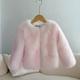 thumbnail image 2 of SELONE Winter Jacket for Kids Flannel Gradient Long Sleeve Fall Winter Outwear Pink 4-5Years, 2 of 5