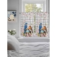 thumbnail image 3 of Birds Floral Bathroom Window Curtain, Farmhouse Country Pink Flower Leaf Grey Plaid Light Filtering Coffee Kitchen Curtains, Bedroom Living Room Curtains 2 Panel 84"x45", 3 of 6