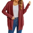 thumbnail image 2 of Yesfashion Womens Long Sleeve Open Front Oversized Cardigans Casual Chunky Knit Sweater Outwear Coats, 2 of 4