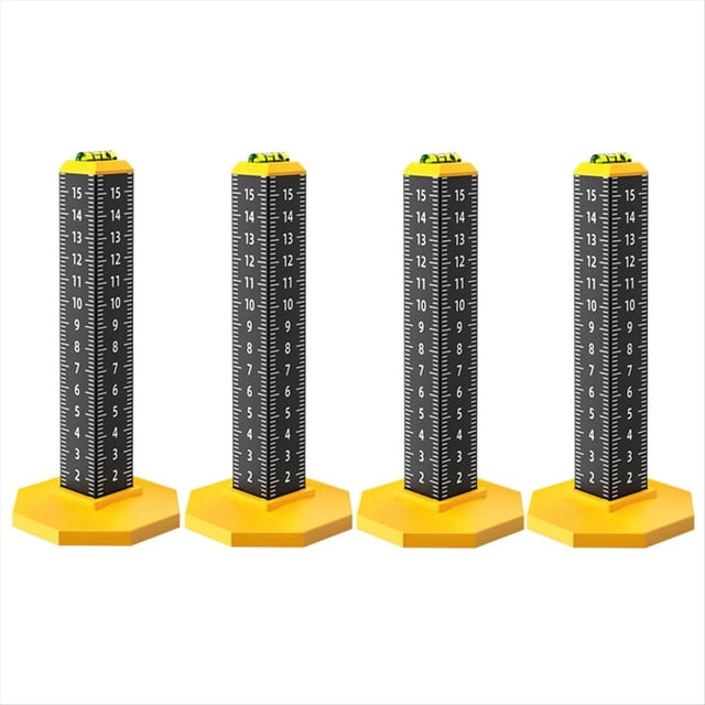 Regla de Nivelación de Techo, Herramienta para Colocar Baldosas de Piso y Pared, Artefacto Ligero de Acero, Nivelador de Burbuja Horizontal, 4 Unidades