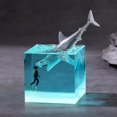 thumbnail image 4 of Ballena buzo luz nocturna cubo resina decorativa ballena marina decoración de la habitación del hogar, 4 of 8