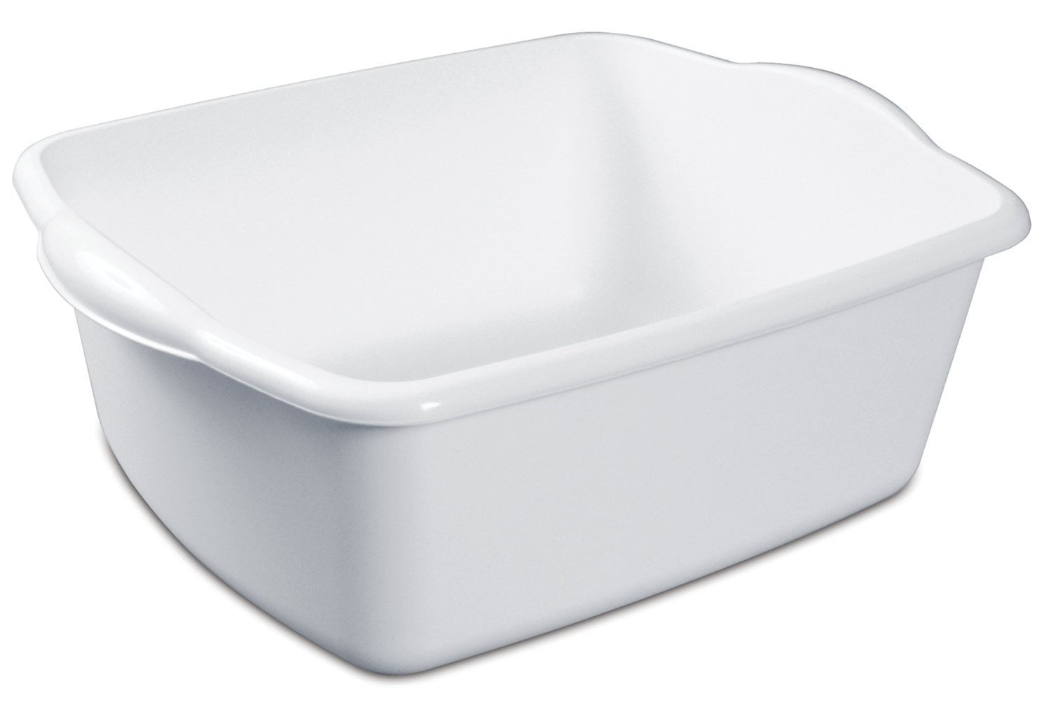 White Plastic Rectangular Dish Pan 12 Quart Pack Of Six Versatile For All Of Your Household Needs By Sterilite