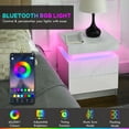 thumbnail image 4 of HOMCOM Table de Chevet, Table d'Appoint avec Lumières DEL, pour Chambre, 4 of 10