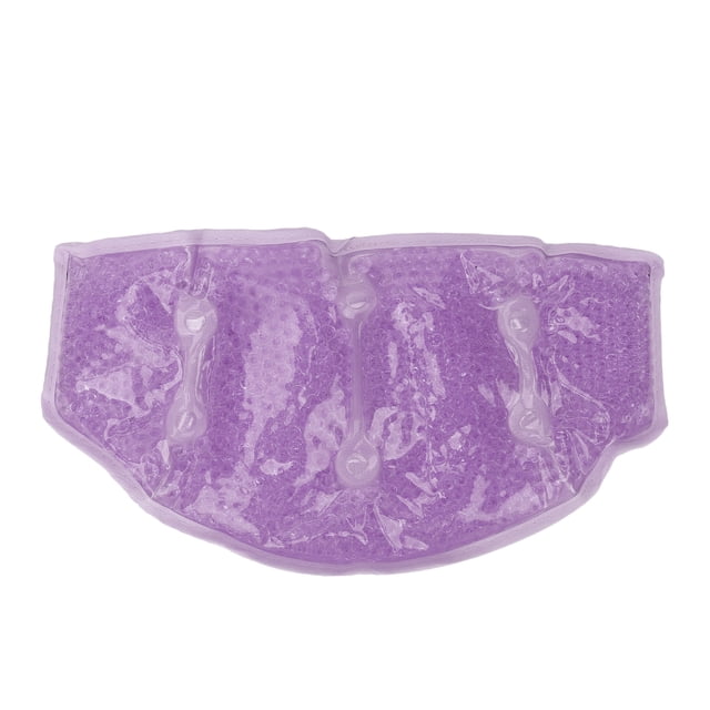 Paquete de compresa fría y caliente para el cuello, alivio del dolor, cuentas de Gel reutilizables, terapia de enfriamiento, envoltura para el cuello, color morado