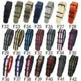 thumbnail image 3 of Bracelet de Montre en Nylon Canvas Bracelet Tissé Intégré Remplacement Intelligent Compatible avec Plusieurs Modèles (Bleu Blanc Rouge,18mm), 3 of 8