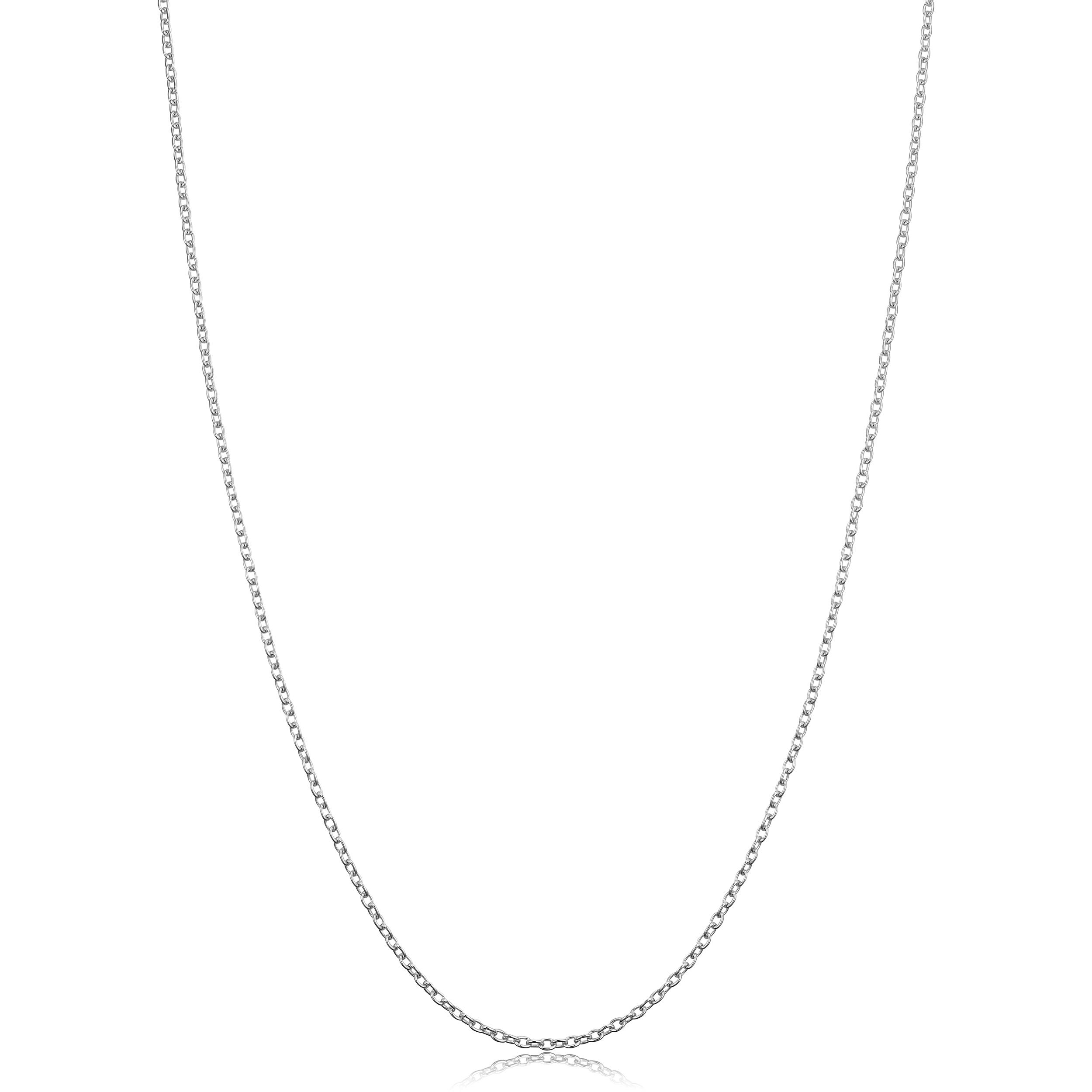 925 Sterling Silver Cable Chain Necklace (1.2 mm, 40 inch) 