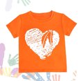 thumbnail image 3 of Eltusu Boys Summer T-Shirts, Short Sleeve Loose Fit Pullover Crew Neck Kids Tops Orange Size 12-13 T, 3 of 6