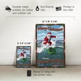 thumbnail image 5 of Merry Christmas from Huntington Beach, California, Santa Surfing (12x18 Aluminum Art, Indoor Outdoor Metal Sign Decor), 5 of 5