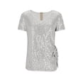 thumbnail image 4 of Cilsoka Womens Sequin Tops 2026 Ruffle Sleeve Sparkly Shirt, Glitter Party Blouses Dressy Concert Disco Outfits, 4 of 6