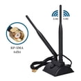 thumbnail image 1 of 6dBi WiFi Antenna with RP-SMA Male Connector 2.4GHz 5GHz Dual Band Wireless Antenna with Magnetic Base for PCI-E WiFi Network Card WiFi Wireless Router Mobile Hotspot 6D, 1 of 8