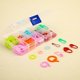 thumbnail image 4 of New Color Marker Button Sweater Needle Hand Knitting Tool Set 10 Grid Blue Button Storage Box, 4 of 5