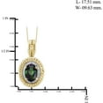 thumbnail image 2 of JewelersClub 1/2 Carat T.G.W. Mystic Topaz And White Diamond Accent 14K Gold Over Silver Pendant, 18", 2 of 3