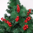 thumbnail image 3 of Bayas artificiales de simulación de Navidad, flor de fruta, plantas de cereza, decoración de fiesta de Navidad para el hogar, regalo DIY, 14 bayas, 3 of 4