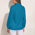 thumbnail image 2 of CG Blue Long Sleeve Blouse Woman Streetwear Casual Shirts Summer Oversize Woman Streetwear Clothing Birthday Present, 2 of 7