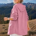 thumbnail image 4 of Womens Rain Jacket with Hood Lightweight Waterproof Windproof Breathable Full Zip Packable Outerwear Casual Hiking Travel Coat, 4 of 9
