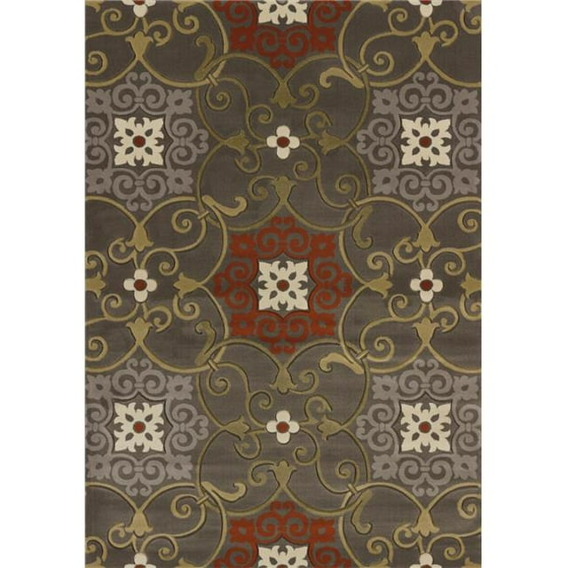 1 ft. 10 in. x 2 ft. 8 in. Contours Julep Accent Rug, Grey