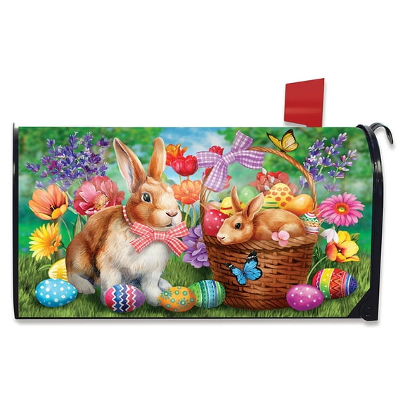 Briarwood Lane Bunnies And Basket Easter Mailbox Cover