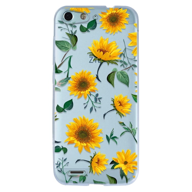 Funda para Blade V6 Flores InstaCase Protector para Blade V6 Antigolpes case Flores Girasoles