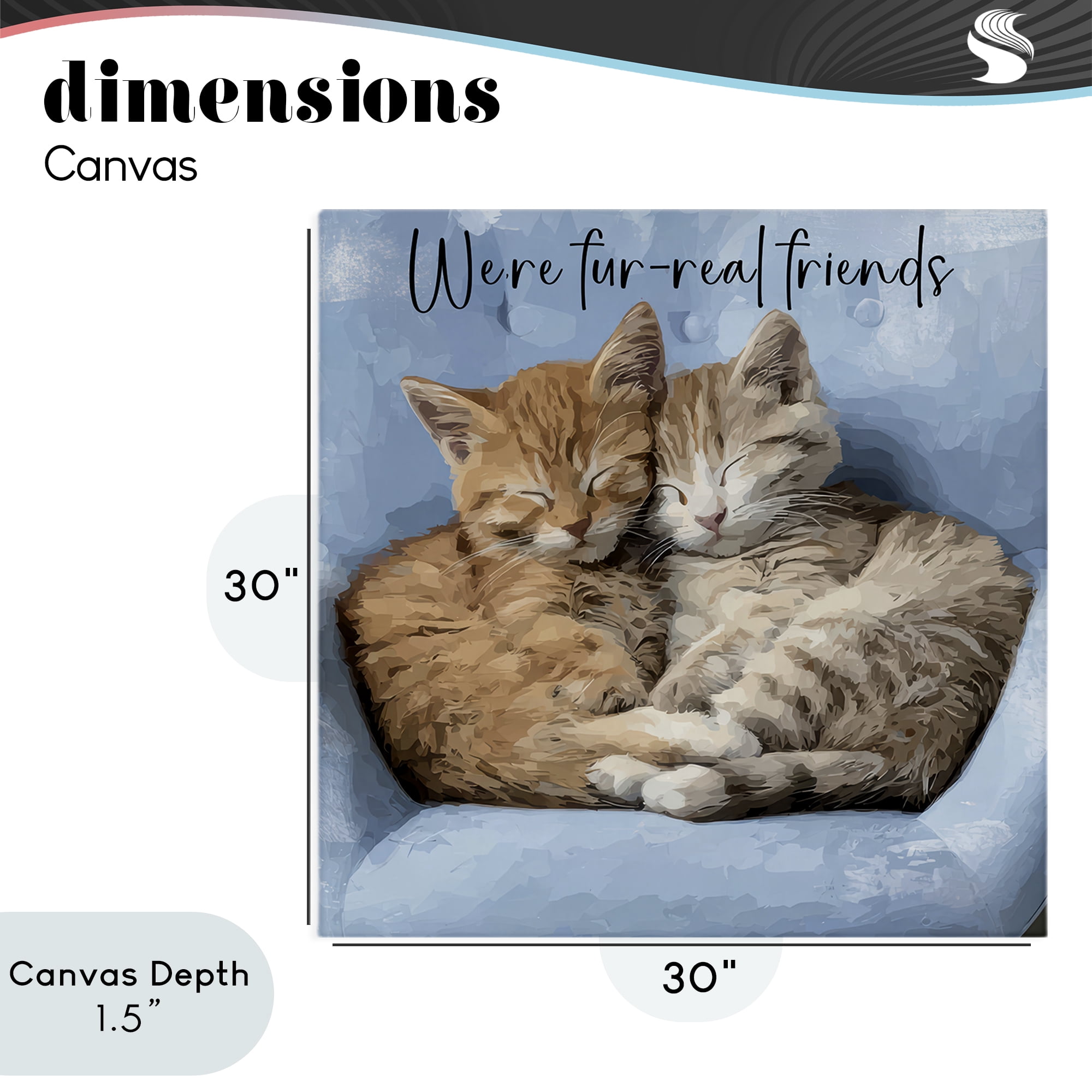 Stupell Industries We're Fur-Real Friends Canvas Wall Art, design by Kim Curinga