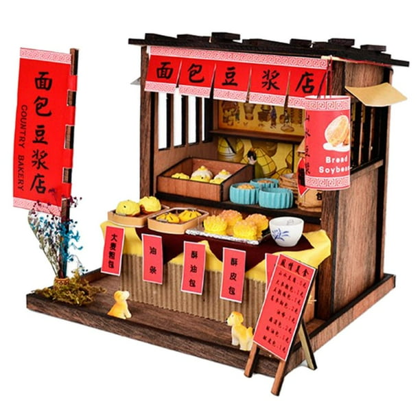Proyecto de Bricolaje Artesanal en Miniatura Casa de de - Barra de Desayuno Antigua