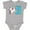 AC-Heather Grey, variant on I'm Two- Unicorn Second Birthday Boys or Girls Baby Bodysuit