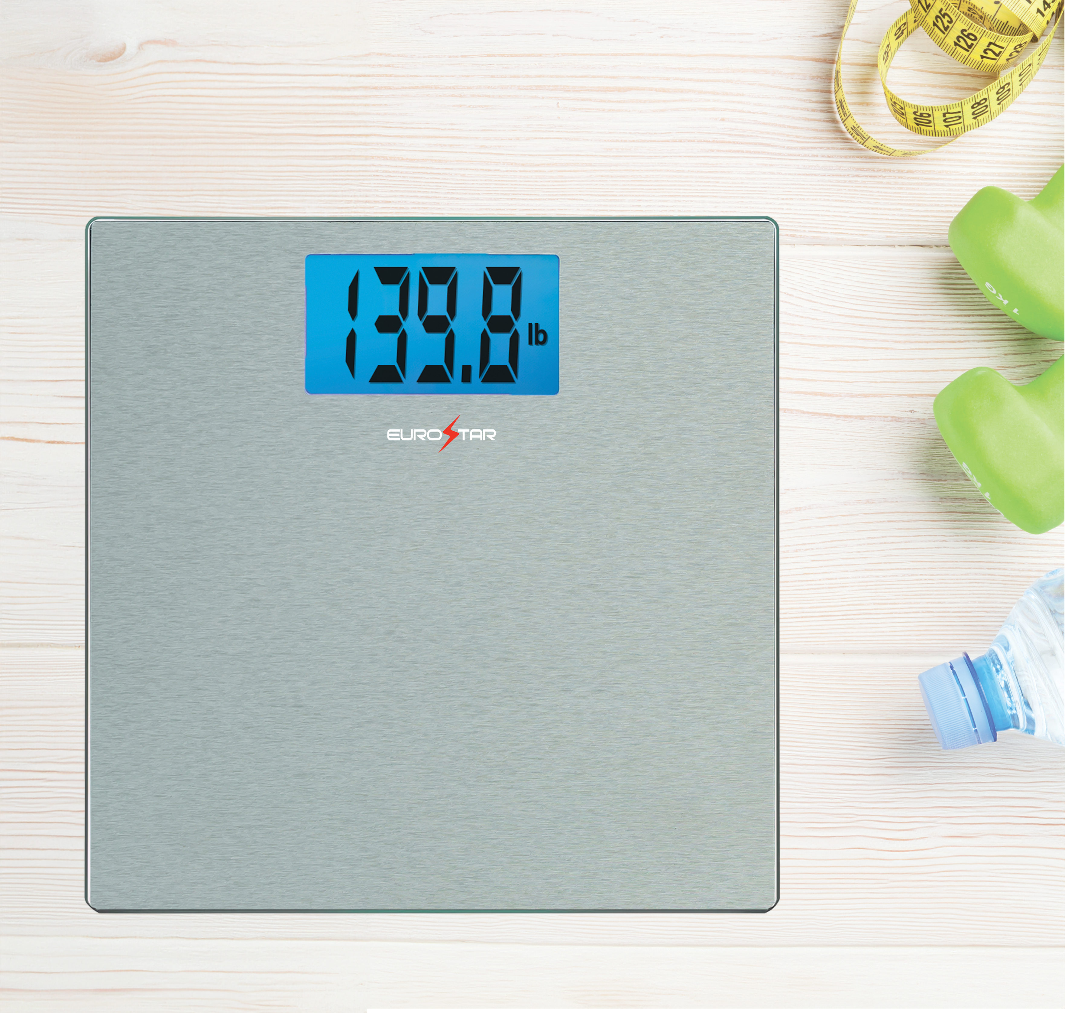 EUROSTAR Digital Bathroom Scale, Silver