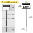 thumbnail image 6 of Solar Address Signs for Yard, Solar Powered House Numbers for Outside Light Up with 3-Color in 1, IP65 Waterproof LED Illuminated Plaques In Ground for Patio, Garden, 6 of 9