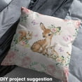thumbnail image 2 of Manfei Cute Deer Squirrel Rabbit Fabric by the Yard (1 Yard) for Kids, Pink Floral Flower Decorative Fabric by the Yard, Woodland Animal Sewing & Crafting Fabric, 2 of 6