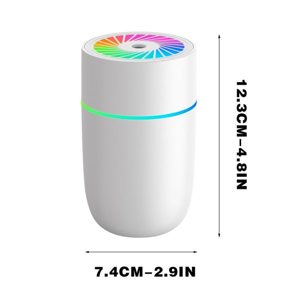 Humidificador de aire colorido para el hogar, humidificador de niebla densa para coche, 220 ml