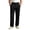 a01Black, variant on LODIENY Mens Linen Casual Dress Pants Pleated Front Old Money Straight Leg Baggy Trousers Fall Relaxed Fit Slacks Work Trousers Khaki XL