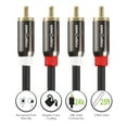 thumbnail image 2 of FosPower (25 Feet) 2 RCA M/M Stereo Audio Cable [24K Gold Plated | Copper Core] 2RCA Male to 2RCA Male [Left/Right] Premium Sound Quality Plug, 2 of 7