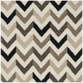 thumbnail image 4 of SAFAVIEH Cambridge Percival Zig Zag Stripes Wool Area Rug, Ivory/Black, 3' x 5', 4 of 10
