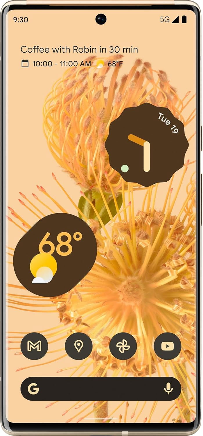 Restored Google Pixel 6 Pro 5G, 256GB, Sorta Sunny - Unlocked (Refurbished)